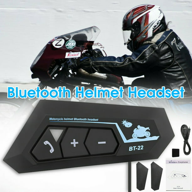 Motorcycle Helmet Bluetooth Motorbike Handsfree Headset Headphone For Music GPS